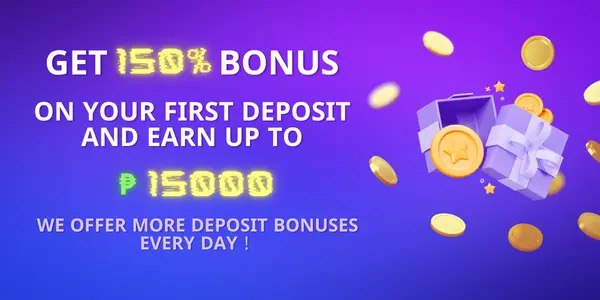 Welcome bonus promotion graphic with golden coins